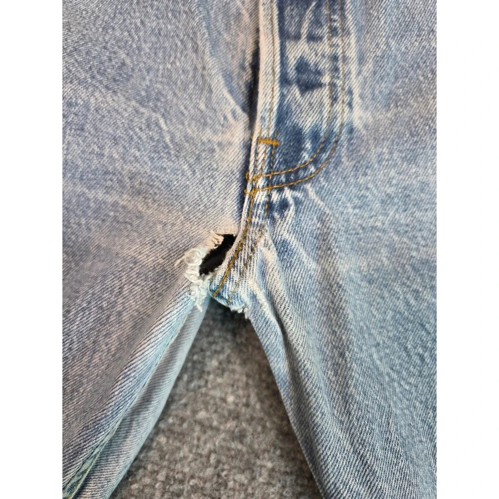 Vintage 90s Levis 501xx Jeans Mens 38x34 Light Wash Blue Denim Made in USA